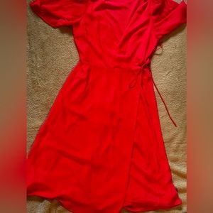 Red Alice + Olivia Wrap Dress